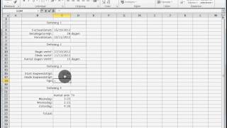 Eenvoudige berekeningen met datums en tijden in Excel 2010 [upl. by Imeon]