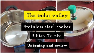 Stainless steel pressure cooker5 liter  the Indus valley 8 December 2024 [upl. by Emmalyn]