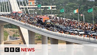 Ivory Coast football fans celebrate Africa Cup of Nations win  BBC News [upl. by Ole689]