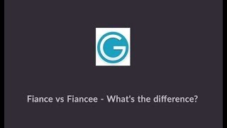 Fiance vs Fiancee  Ginger Software [upl. by Maples325]