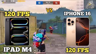 iPhone 16 Pro Max vs iPad Pro M3 120 FPS  Which Device Perform Better In PUBG MOBILE [upl. by Belier103]