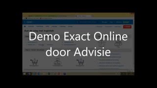 Demo Exact Online Handel  Advisie [upl. by Willetta507]