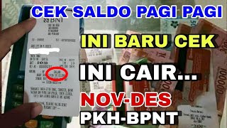 Pkh hari iniCek saldo pagi ini PKHBPNT TAHAP Novemberdes cair tgl 30 November 2024 buktinya [upl. by Nesyla939]