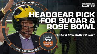 Lee Corsos Rose Bowl headgear pick for Alabama vs Michigan  College GameDay [upl. by Llenart]