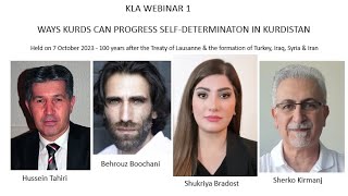 Ways Kurds Can Progress Selfdetermination in Kurdistan  A KLA Webinar [upl. by Swehttam]