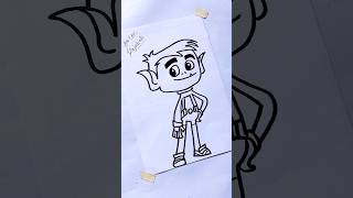 Teen Titans Go Beast Boy Drawing 😊 shorts drawing art [upl. by Eremehc]