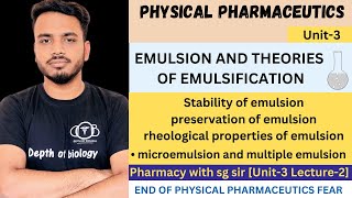 emulsion and theories of emulsification  stability of emulsion  stability of emulsion  HLB method [upl. by Dygall688]