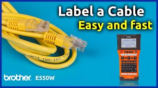 Easiest way to label a cable  Brother E550W Shorts [upl. by Ehcadroj]