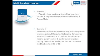 Multi Branch Accounting  HO amp BO Configuration  Busy Tutorial  By Raj Kumar Vishwakarma [upl. by Ahsital41]