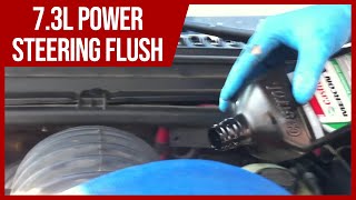 How To Power Steering Flush on 73L60L Powerstroke HydroBoost [upl. by Aeslehc54]