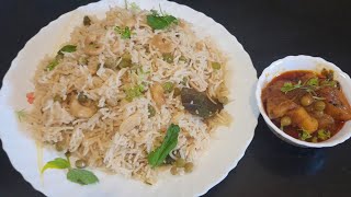 delicious mutter pulao recipehksfoodzaika sairasyed07 [upl. by Nuawtna]