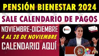 🎉 ¡Calendario de Pagos de la Pensión Bienestar NoviembreDiciembre 📅💰 [upl. by Ymma]