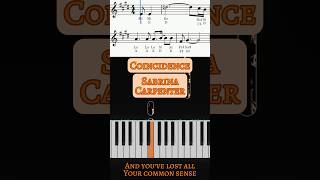 Sabrina Carpenter  Coincidence Piano Cover SabrinaCarpenter Coincidence PianoShorts Tutorial [upl. by Thirza697]