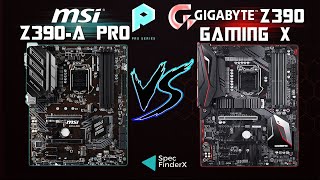 MSI Z390A PRO vs Gigabyte Z390 Gaming X [upl. by Anij352]