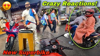 Finally New Superbike ki Delivery 😍 College Girls Reaction 😜 [upl. by Kenley]