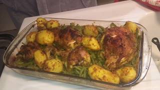 لوبيا خضرا فالفرن poulet et haricot plat au four [upl. by Niltiac]