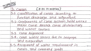 Unit3  Canal amp its classification  Irrigation Engineering  Prashant YT  BE Civil  TUPUKUPoU [upl. by Yrocal162]