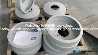 Cobalt Spinner Disc for glass wool fiber from HEXIN MACHINERY [upl. by Astto]