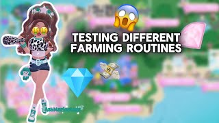 TESTING DIFFERENT FARMING ROUTINES IN ROYALE HIGH  AshMarieplays [upl. by Hebbe]