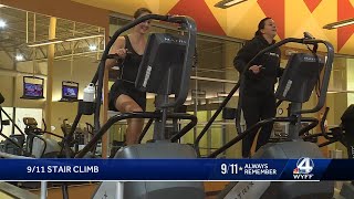 911 Stair Climb at Simpsonville SC gym to honor NY firefighters [upl. by Nappy]