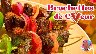 Brochettes de Cœur de Bœuf  La Recette Parfaite 🍢 [upl. by Dilaw]