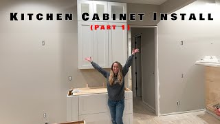 Kitchen Cabinet Installation Part 1 [upl. by Basilio]