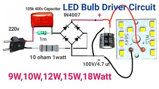 9W 18Watt LED Driver Circuit। How to make LED Bulb driver circuit at home। ledlights [upl. by Noda]