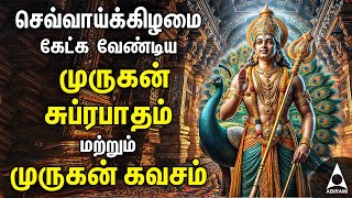 Tuesday Powerful Murugan Suprabatham And Muruga Kavasam  Murugan Bakthi Padalgal [upl. by Aneerhs]