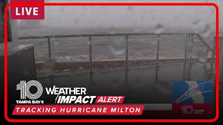 Heavy wind rain seen along St Pete Pier ahead of Hurricane Milton [upl. by La]