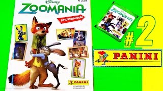 PANINI ZOOMANIA Disney sweet cool Sticker Album ZOOTOPIA Starterset Kids Surprise Lucky blind bag 2 [upl. by Veradi930]