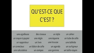 Les fournitues scolaires jeu de rapidité [upl. by Sesilu]