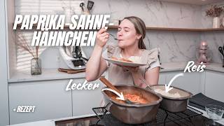 🌶️ PaprikaSahneHähnchen 🐔 mit Reis 🍚  Einfach amp Lecker aus der Pampered Chef Stoneware 🍴 [upl. by Enneiviv]