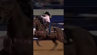 Barrel racer 7 year old little girl🤠🐴horsebarrelracingliitlegirlytshort [upl. by Turrell]