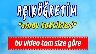 3 AÖF Sınav Taktikleri GNO Çan eğrisi Şartlı geçtim ne olacak Hesap makine kullanılıyor mu [upl. by Olette]