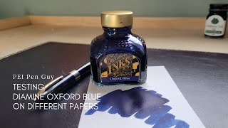 Testing Diamine Oxford Blue On Different Papers [upl. by Heintz180]