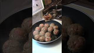 how to make good meatballs with ground BEEF shorts [upl. by Ynaitirb]