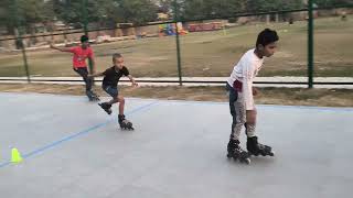 Inline speed skating competition in Khanak skating academyskating competition by academy kids [upl. by Zeba476]