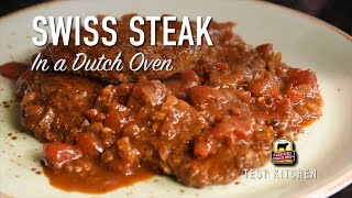 Dutch Oven Classic Swiss Steak Recipe [upl. by Einnep]