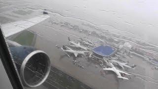 Incredible HD A330300 Takeoff From Charlotte In A Heavy Rainstorm [upl. by Lahsram]