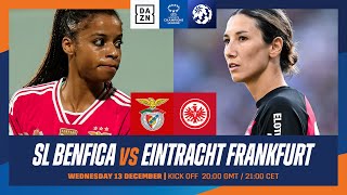 SL Benfica  Eintracht Frankfurt  UEFA Women Champions League 202324 Spieltag 3 Ganzes Spiel [upl. by Eelanaj]