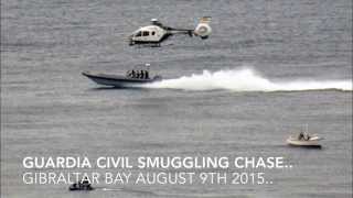 Smuggling Chase By GUARDIA CIVIL Gibraltar Bay 9815 [upl. by Hilary436]