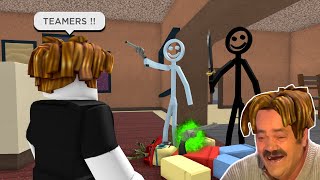 ROBLOX Murder Mystery 2 FUNNY MOMENTS TEAMERS [upl. by Teresita]