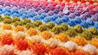 How to Crochet the Bobble Stitch  Stunning Textured Stitch [upl. by Nnylasor]