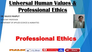 Professional Ethics  KVE301  KVE401  AKTU [upl. by Ailbert33]