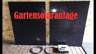 ✅ Gartensolaranlage  Balkonkraftwerk von Growatt für Eigenverbrauch auf dem Gartenhäuschen [upl. by Adnamaa]