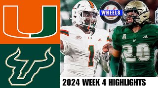 8 Miami vs USF  Full Game Highlights  2024 College Football Highlights 2 [upl. by Alvie221]