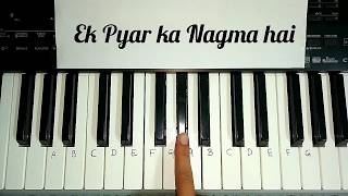 Ek Pyar Ka Nagma Hai Piano Keyboard Tutorial  Slow Play [upl. by White767]