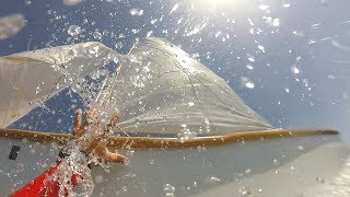 Mirror Dinghy Sailing Capsize and Recovery [upl. by Assila]