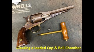 Clearing a loaded Cap amp Ball revolver cylinder [upl. by Brieta796]