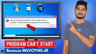 Fix The program cant start because msvcp140dll is missing windows 7 2024 [upl. by Laine]